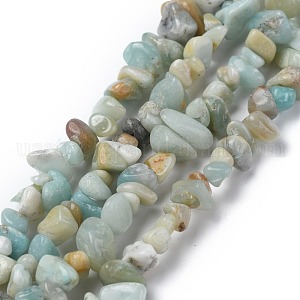Natural Flower Amazonite Chips Beads Strands US-G-M205-12