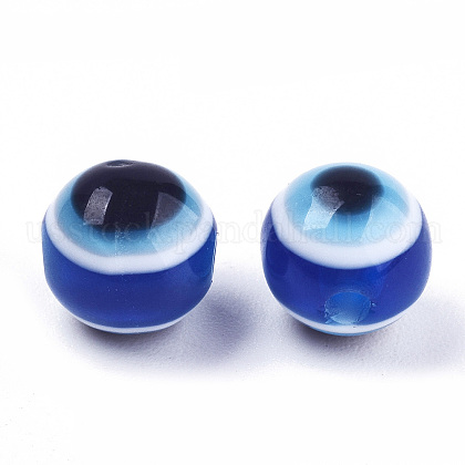 Evil Eye Resin Beads&nbsp;US-X-RESI-R140-8mm-01-2