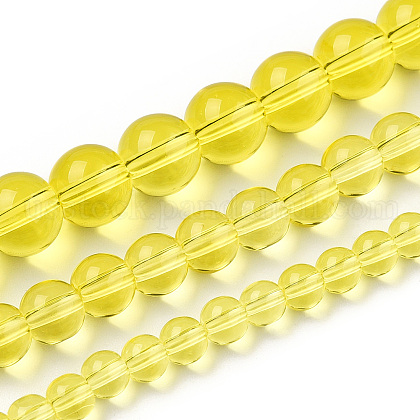 Transparent Glass Beads Strands&nbsp;US-GLAA-T032-T8mm-12-4