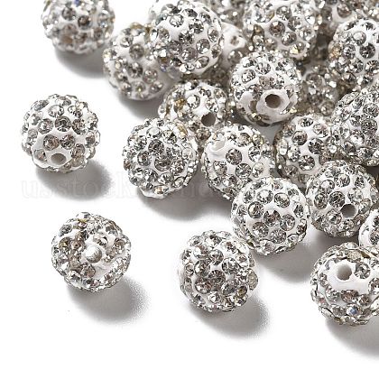 Pave Disco Ball Beads&nbsp;US-RB-A130-10mm-9-2