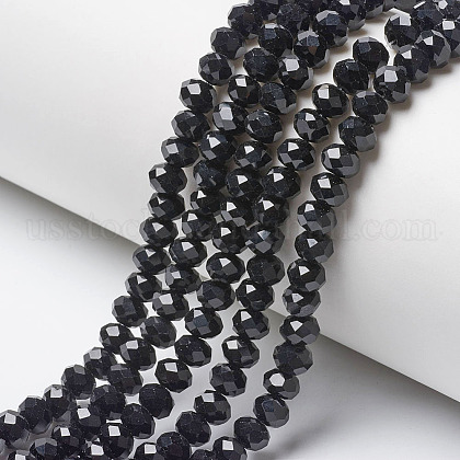 Opaque Solid Color Glass Beads Strands US-EGLA-A034-P1mm-D18-1
