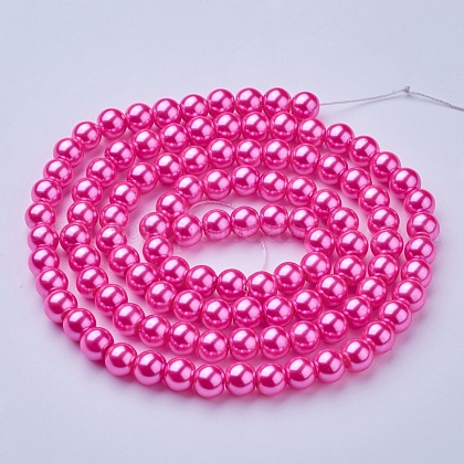 Glass Pearl Beads Strands US-HY-6D-B54-1
