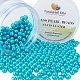 PandaHall Elite 6mm About 400Pcs Glass Pearl Beads Deep Sky Blue Tiny Satin Luster Loose Round Beads in One Box for Jewelry Making US-HY-PH0001-6mm-073-1