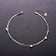 SHEGRACE Rhodium Plated 925 Sterling Silver 2-Layered Anklet US-JA26A-2