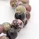 Round Natural Rhodonite Beads Strands US-G-M136-8mm-1