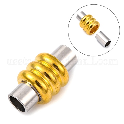 Brass Magnetic Clasps with Glue-in Ends US-KK-D056-2-1