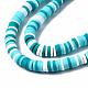 Handmade Polymer Clay Beads Strands US-CLAY-R089-6mm-085-9