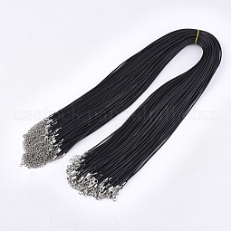Waxed Cord Necklace Making with Iron Findings US-X-NJEW-R229-2.0mm-02