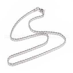 Unisex 304 Stainless Steel Rope Chain Necklaces US-STAS-D0002-33P
