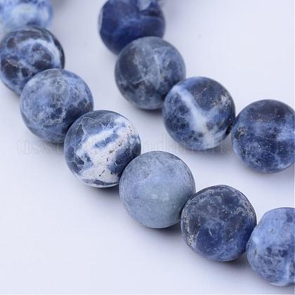 Natural Sodalite Beads Strands US-G-Q462-6mm-07-1
