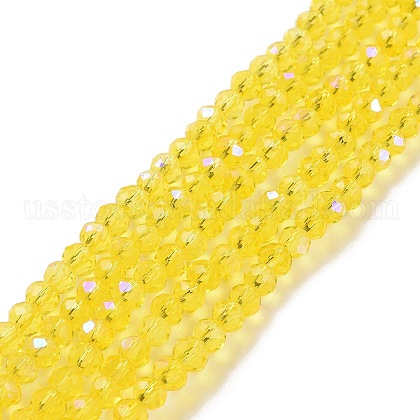 Electroplate Glass Beads Strands US-EGLA-A034-T8mm-L02-1