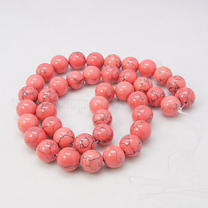Synthetic Turquoise Beads Strands US-X-TURQ-H038-10mm-XXS18-1