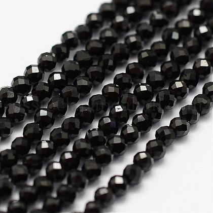 Natural Black Spinel Beads Strands US-G-K185-09-1