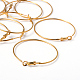 Golden Brass Hoop Earrings US-X-EC108-4NFG-3