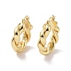 Rack Plating Brass Twist Rope Thick Hoop Earrings for Women US-EJEW-G315-03G-1
