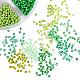 Mixed Green Style 8/0 Diameter 3mm Round Glass Seed Beads with Box Set Value Pack US-SEED-PH0001-04C-2