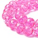 Spray Painted Crackle Glass Beads Strands US-CCG-Q001-8mm-02-3