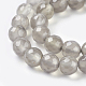Natural Grey Agate Beads Strands US-G-G067-6mm-1-3