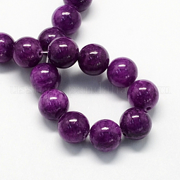 Natural Dyed Yellow Jade Gemstone Bead Strands US-G-R271-10mm-Y11