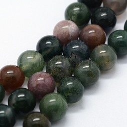 Natural Indian Agate Beads Strands US-G-I199-05-6mm