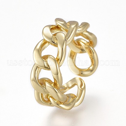 Brass Cuff Rings US-RJEW-K232-19G-1