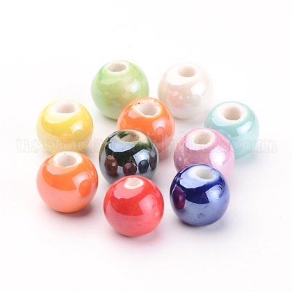Handmade Porcelain Beads US-PORC-D001-8mm-M-1