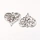 Vintage Style Antique Silver Tone Alloy Filigree Heart Pendants Charms US-X-PALLOY-A18811-AS-LF-2