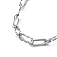 304 Stainless Steel Paperclip Chain Necklaces US-NJEW-JN02667-2