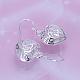 Heart Brass Dangle Earrings US-EJEW-BB11948-4