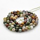 Faceted Natural Indian Agate Round Beads Strands US-G-N0120-F02-4mm-2