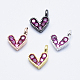 Brass Micro Pave Cubic Zirconia Charms US-RB-I078-66-NR-1
