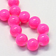 Baking Painted Glass Round Bead Strands US-DGLA-Q020-8mm-26-2