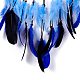 Handmade Evil Eye Woven Net/Web with Feather Wall Hanging Decoration US-HJEW-K035-07-4
