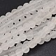 Frosted Round Natural Quartz Crystal Beads Strands US-G-K068-17-8mm-1