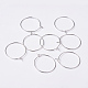 Silver Color Plated Brass Earring Hoops US-X-EC067-2S-5