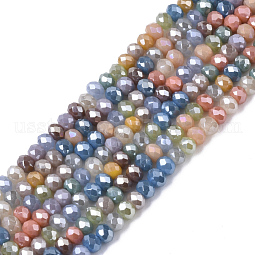 Electroplate Glass Beads Strands US-EGLA-S192-001A-A02
