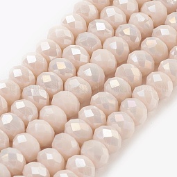 Electroplate Glass Beads Strands US-GLAA-K027-FR-B02