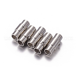 304 Stainless Steel Locking Tube Magnetic Clasps US-STAS-H019-3