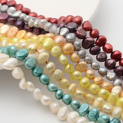 Natural Cultured Freshwater Pearl Beads Mix US-PSB002Y-M-1