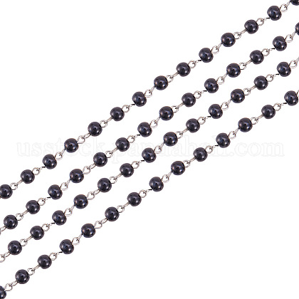 Handmade Glass Pearl Beads Chains US-AJEW-ph00493-06-1