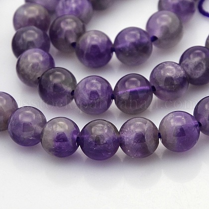 Natural Amethyst Round Beads Strands US-G-N0120-11A-8mm-1