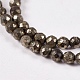Natural Pyrite Beads Strands US-G-L031-3mm-03-2