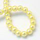 Baking Painted Pearlized Glass Pearl Round Bead Strands US-HY-Q003-4mm-22-4