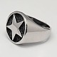 Unique Men's Wide 304 Stainless Steel Finger Rings US-RJEW-F006-032-2