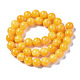 Natural Dyed Yellow Jade Gemstone Bead Strands US-G-R271-10mm-Y07-2