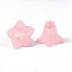 Pink Frosted Transparent Acrylic Flower Beads US-X-PLF018-02-4