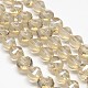 Electroplate Frosted Crystal Glass Bicone Beads Strands US-EGLA-F038-A13-2