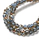 Electroplate Glass Faceted Rondelle Beads Strands US-EGLA-D020-4x3mm-54-6