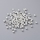 Silver Color Plated Round Iron Spacer Beads US-X-E004-S-1