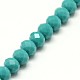 Opaque Solid Color Crystal Glass Rondelle Beads Strands US-EGLA-F046A-19-2